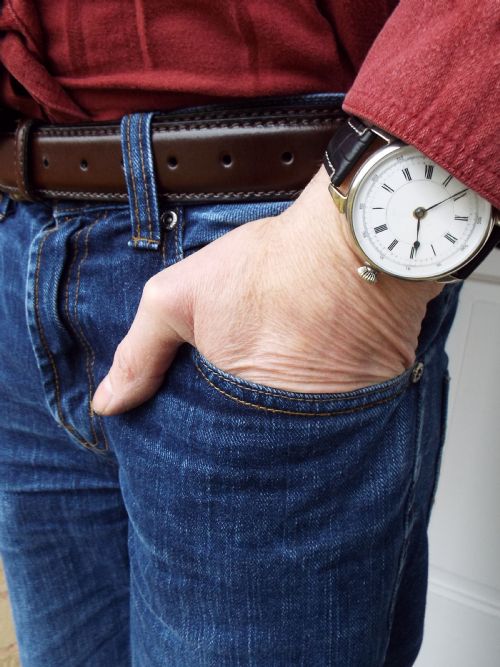 fig 1. Gents large Omega wrist watch, circa 1930