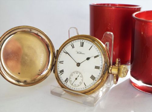1913 Waltham Traveler Full Hunter Pocket Watch