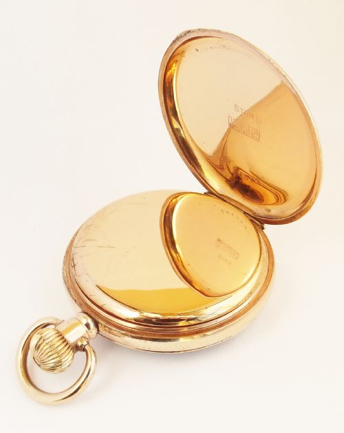 fig 2. A 1920s Swiss stem winding pocket watch.