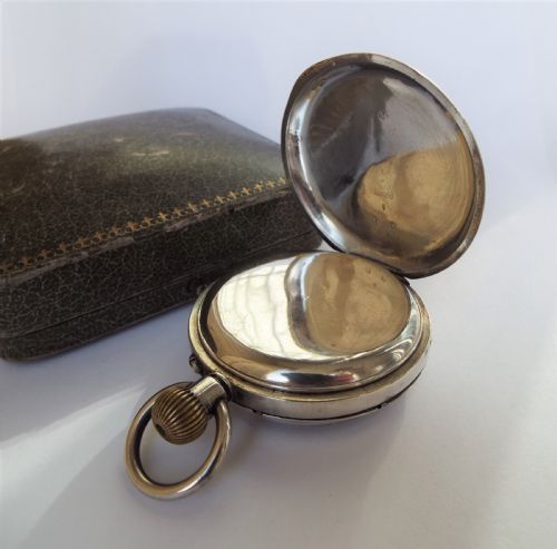fig 3. Antique silver triple date pocket watch, Sandoz-Boucherin