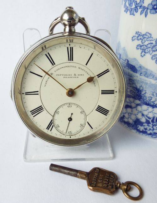 Antique Silver Waltham Martyn Square Pocket Watch.