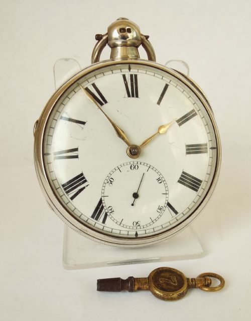 Antique 1876 Fusee Silver Pocket Watch by Thomas Richardson Hamden.