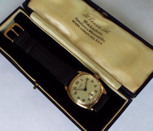 1952 9ct Gold J W Benson Mid-sized Watch, Boxed