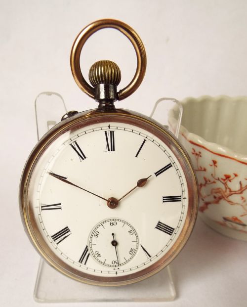 Antique Gun Metal Cyrus Gt Pocket Watch.