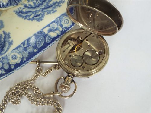 fig 4. Antique silver Thomas Russell pocket watch & chain