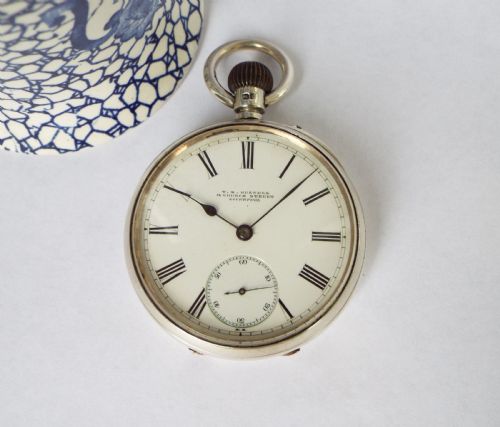 fig 1. Antique silver pocket watch, Thomas Russell