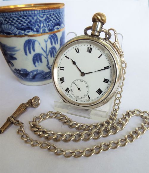 1919 Silver Cyma Pocket Watch by Tavannes