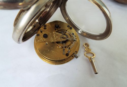 fig 1. Silver Kay's Climax Lever pocket watch, 1893
