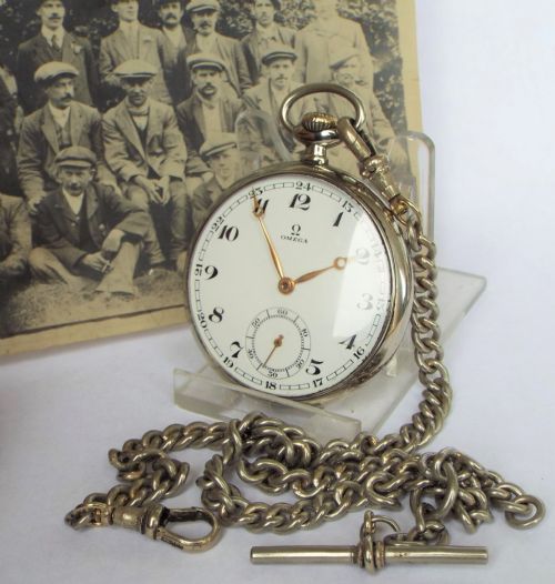 1930s Omega Pocket Watch and Albert