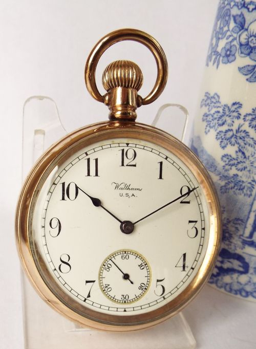 A 1920s Waltham Traveler Pocket Watch.