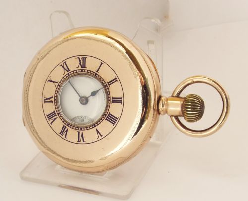 Antique Waltham Bond Street Half Hunter Pocket Watch.