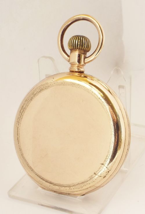fig 2. Antique Waltham Bond Street half hunter pocket watch.