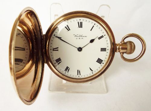 A 1920s Waltham Full Hunter Pocket Watch.