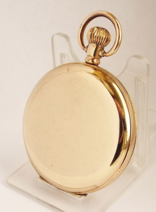 fig 1. Antique 1897 Waltham Ensign full hunter pocket watch.