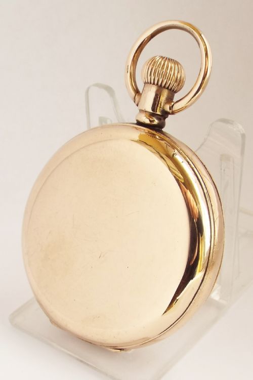 fig 1. Antique 1905 Waltham Traveler full hunter pocket watch.