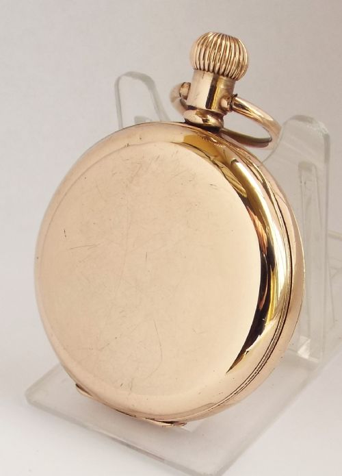 fig 2. Antique 1905 Waltham Traveler full hunter pocket watch.
