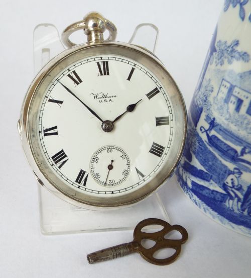 An Antique Silver Waltham Pocket Watch.