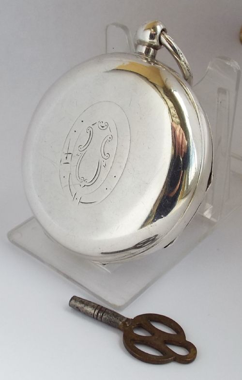 fig 1. An antique silver Waltham pocket watch.