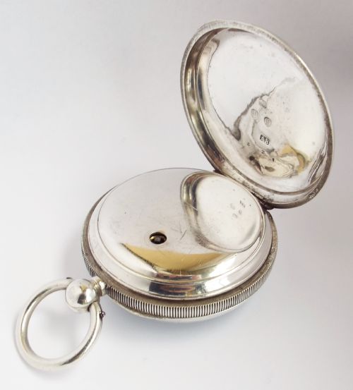 fig 2. An antique silver Waltham pocket watch 1885.