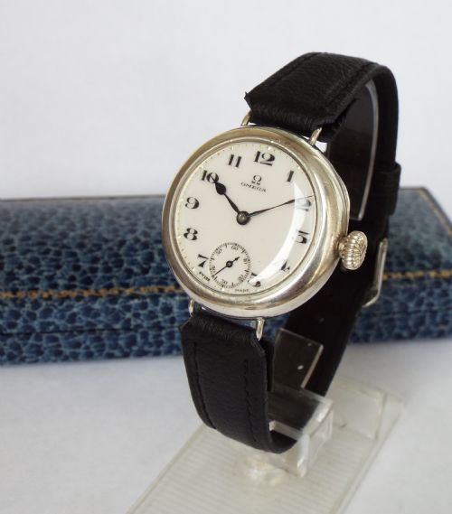 Gents Silver Omega Wrist Watch, Circa 1920