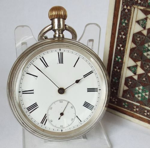 Antique Swiss Silver Pocket Watch 1910.