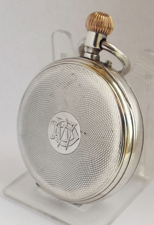 fig 1. Antique Swiss silver pocket watch 1910.