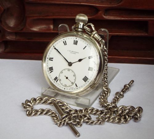 1933 Cyma Silver Pocket Watch from J W Benson