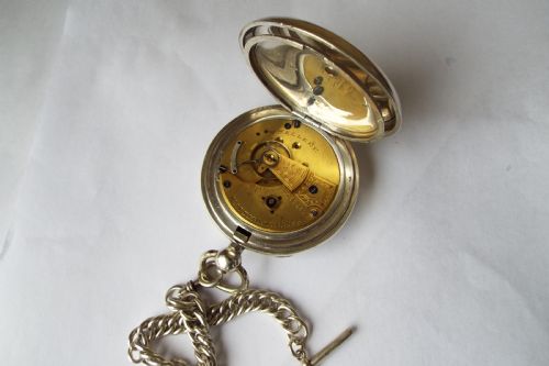 fig 2. 1933 Cyma silver pocket watch from J W Benson