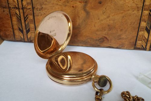 fig 2. Antique Waltham full hunter pocket watch, 1918
