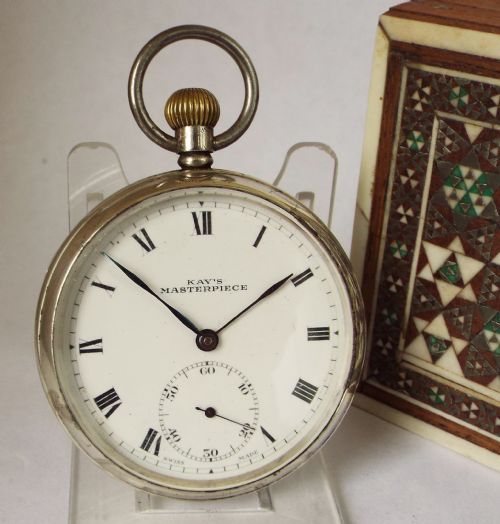 A 1930s Kays Masterpiece Silver Pocket Watch.