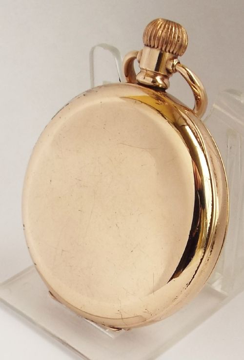 fig 1. Antique Waltham Traveler full hunter pocket watch 1912.