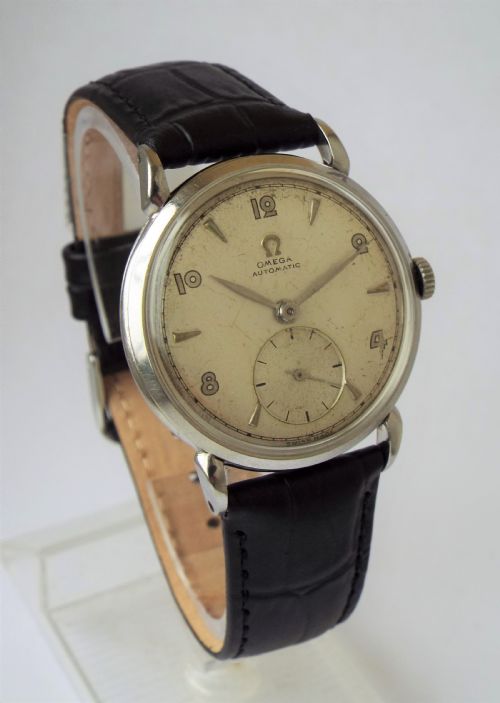 fig 2. Gents 1950 Omega bumper automatic wrist watch