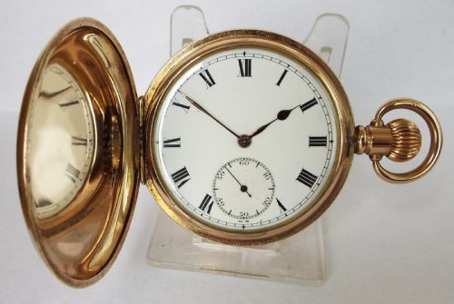 1920s Moeris 10ct Gold Filled Full Hunter Pocket Watch.
