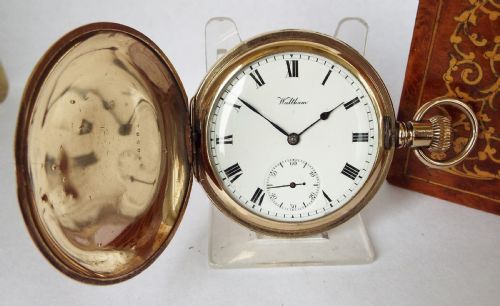 Antique 1907 Waltham Traveler Full Hunter Pocket Watch.