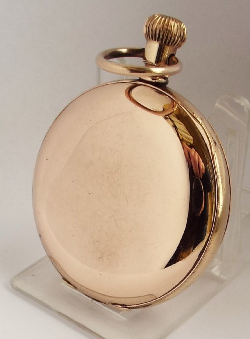 fig 1. Antique 1907 Waltham Traveler full hunter pocket watch.
