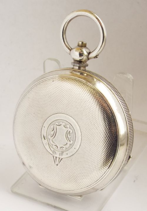fig 1. Antique 1919 silver Saqui & Lawrence pocket watch.