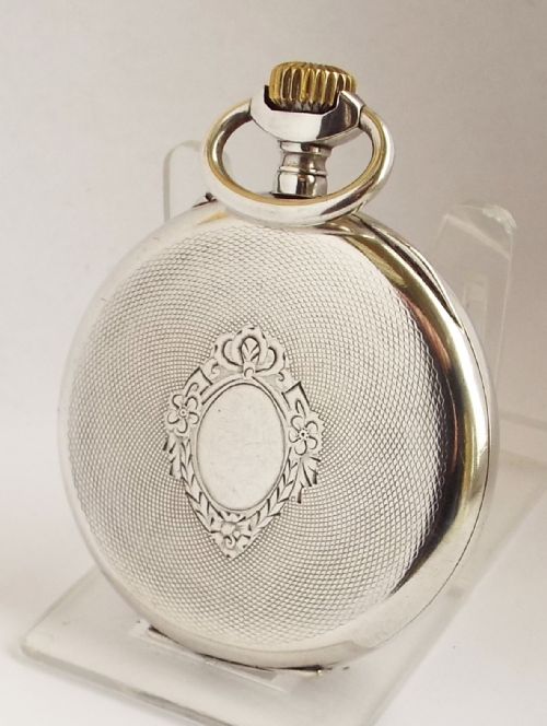 fig 1. An antique .800 silver stem winding pocket watch.