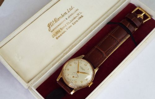 Gents 9ct Gold Cyma Watch for J W Benson, 1960