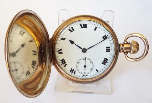 A 1920s Swiss Full Hunter Pocket Watch.
