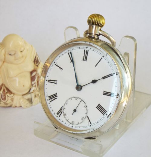 Antique Silver Omega 'Labrador' Pocket Watch