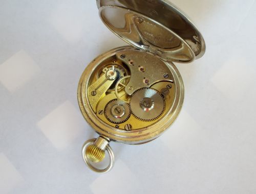 fig 2. Antique silver Omega 'Labrador' pocket watch