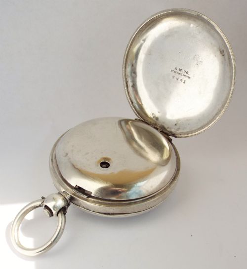 fig 2. An antique 1876 silver Waltham pocket watch.