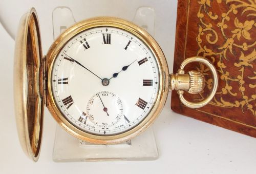 fig 1. A 1920s Swiss half hunter pocket watch.