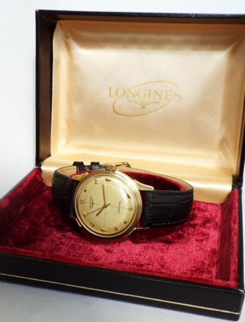fig 1. Gents Longines automatic wrist watch, 1955