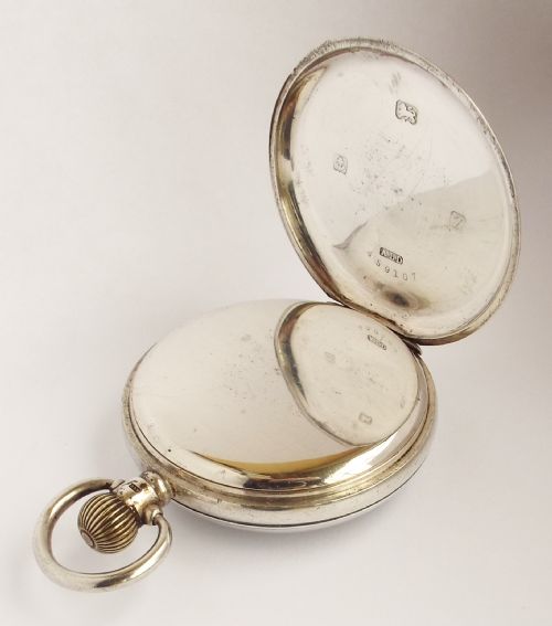 fig 2. An antique silver Waltham pocket watch.