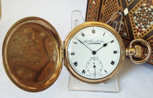 A 1920s Thomas Russell Premier Full Hunter Pocket Watch.