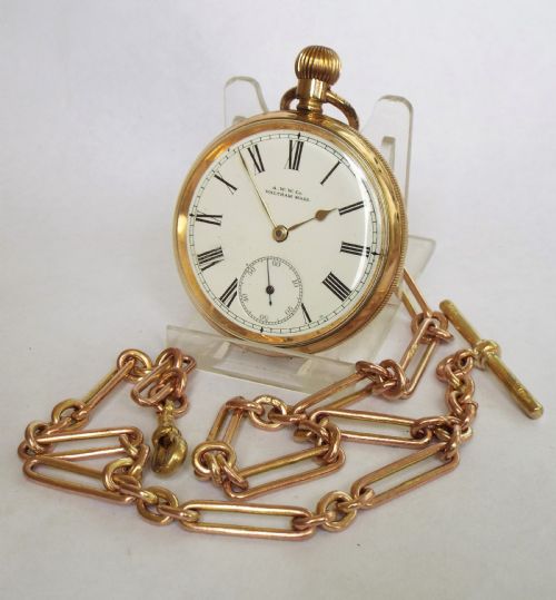 Antique Waltham Pocket Watch and Double Albert