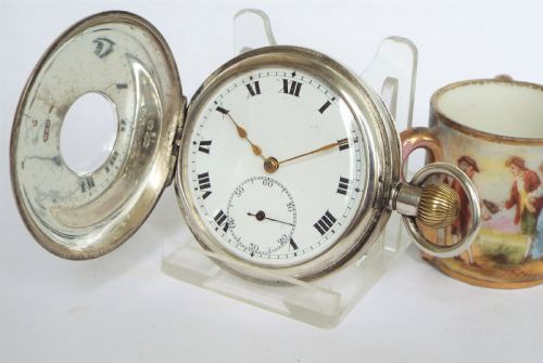 Buren Silver Half Hunter Pocket Watch, 1919