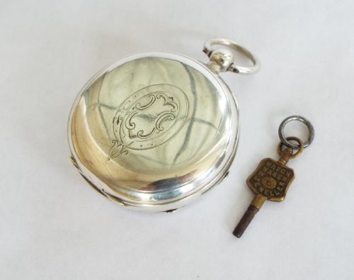 fig 1. Antique silver Waltham pocket watch