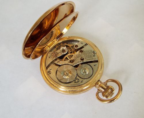 fig 2. Rare Preston Senior hunter pocket watch by Waltham